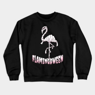 Flamingoween  Flamingo Mummy Costume Happy Halloween Crewneck Sweatshirt